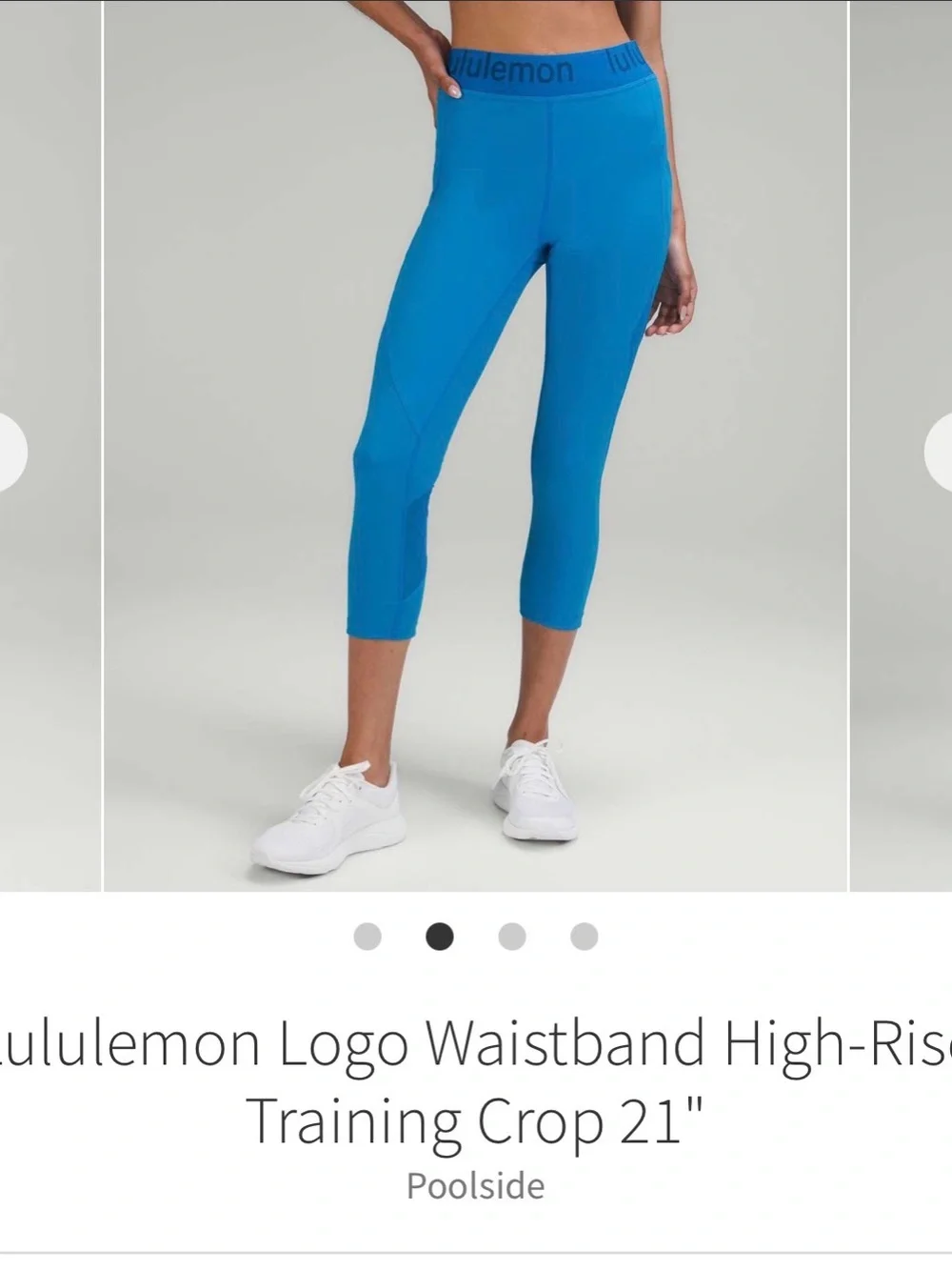 NWT Lululemon Logo Waistband High-Rise Training Crop 21